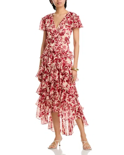 Cinq À Sept Cinq A Sept Floral Ribbons Tatum Dress In Red