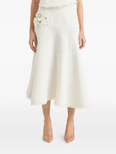 Cinq À Sept Flower Henriette Skirt In White