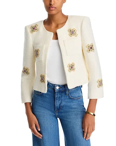 Cinq À Sept Cinq A Sept Franchelle Embellished Jacket In Gardenia