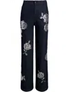 Cinq À Sept Cinq A Sept Heatset Roses Francine High Rise Jeans In Indigo In Blue