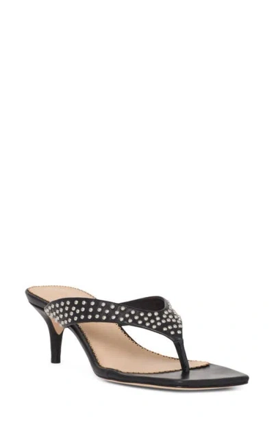 Cinq À Sept Frankie Studded Leather Thong Sandal In Multi