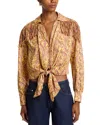 Cinq À Sept Cinq A Sept Fringe Charming Paisley Shirt In Brown