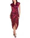 Cinq À Sept Gail Silk Maxi Dress In Red