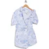 Cinq À Sept Garden Toile Katie Dress In White/blue