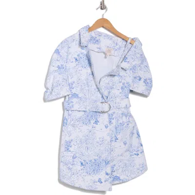 Cinq À Sept Garden Toile Katie Dress In White/blue