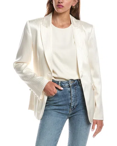 Cinq À Sept Georgia Satin Stripe Cheyenne Blazer In Neutral