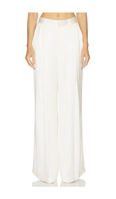 Cinq À Sept Georgia Satin Stripe Marne Pant In Multi