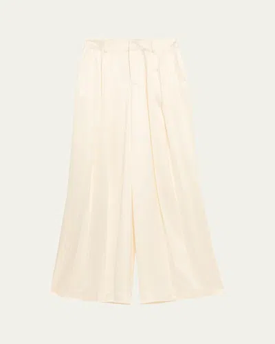 Cinq À Sept Georgia Stripe Satin Pants In Neutral