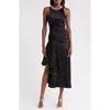 Cinq À Sept Georgie Pearl-trim Draped Midi Dress