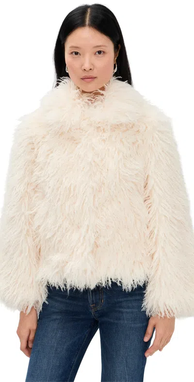 Cinq À Sept Cinq A Sept Geraldine Faux Curly Fur Coat In Neutral