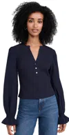 Cinq À Sept Gianna Top Navy In Navy