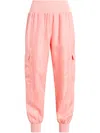 Cinq À Sept Giles Cupro Crop Cargo Joggers In Pink