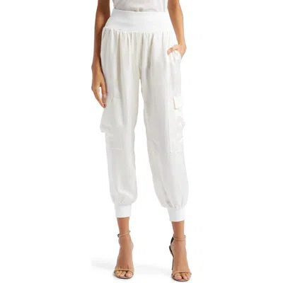 Cinq À Sept Giles Cupro Crop Cargo Joggers