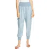 Cinq À Sept Giles Cupro Crop Cargo Joggers In Blue