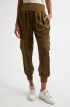 Cinq À Sept Cinq A Sept Giles High Waist Jogger Pants In Dark Olive