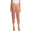 Cinq À Sept Tous Les Jours Giles Satin Jogger Pants In Pink