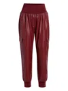 Cinq À Sept Giles Elastic-waist Tapered Trousers In Burgundy
