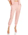Cinq À Sept Giles Cupro Crop Cargo Joggers In Coral Pink