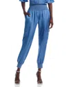 Cinq À Sept Tous Les Jours Giles Satin Jogger Pants In Indigo