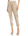 Cinq À Sept Tous Les Jours Giles Satin Jogger Pants In Khaki