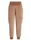 Cinq À Sept Giles Velour Track Pants In Brown