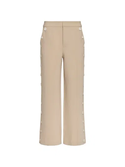 Cinq À Sept Gilliana Crochet-detail Trousers In Neutral