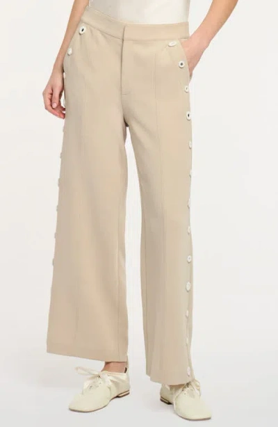 Cinq À Sept Gilliana Wide Leg Pants In Neutral