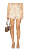 Cinq À Sept Gingham Denim Allie Short