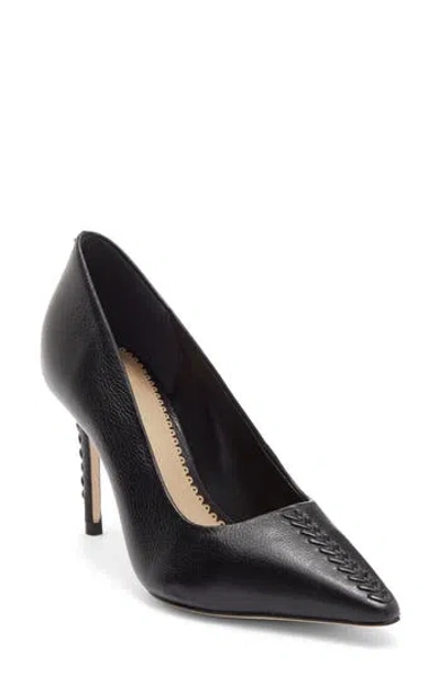 Cinq À Sept Giselle Whipstitch Pointed Toe Pump In Black