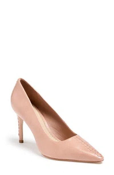 Cinq À Sept Giselle Whipstitch Pointed Toe Pump In White