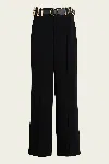Cinq À Sept Gold Belt Ester Pant In Black In Black