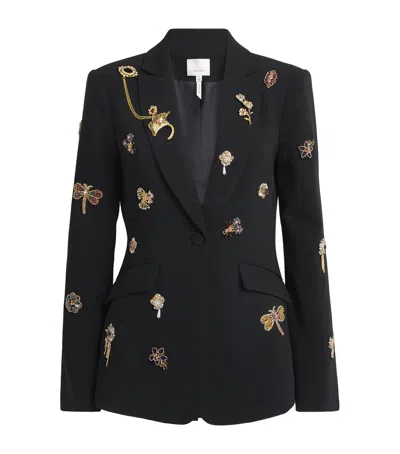 Cinq À Sept Gold Brooches Cheyenne Blazer In Black