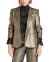 Cinq À Sept Gold Coated Khloe Blazer