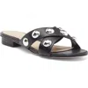 Cinq À Sept Grace Studded Slide Sandal In Black