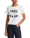 Cinq À Sept Cinq A Sept Graphic Tee In White/black