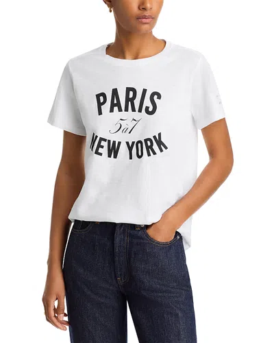 Cinq À Sept Cinq A Sept Graphic Tee In White/black