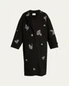 Cinq À Sept Cinq A Sept Gravis Crystal Embellished Coat In Black