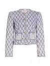 Cinq À Sept Gretchen Denim Jacket In Venus Pink In Blue