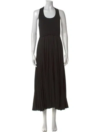 Pre-owned Cinq À Sept Halterneck Midi Length Dress In Black