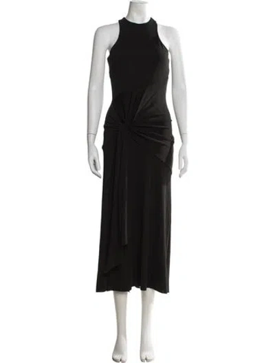Pre-owned Cinq À Sept Halterneck Midi Length Dress W/ Tags In Black