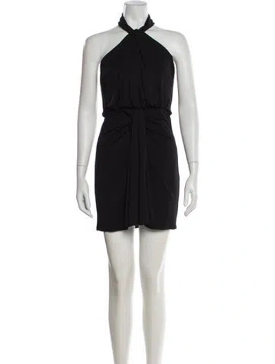 Pre-owned Cinq À Sept Halterneck Mini Dress In Black