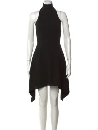 Pre-owned Cinq À Sept Halterneck Mini Dress In Black