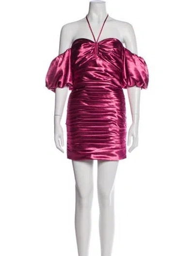 Pre-owned Cinq À Sept Halterneck Mini Dress W/ Tags In Purple