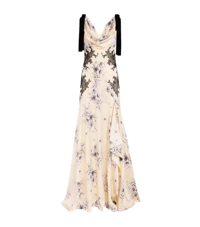 Cinq À Sept Cinq A Sept Hand-sketched Antonella Gown In Neutral