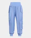 Cinq À Sept Harmony Satin Cargo Jogger Pants In Purple