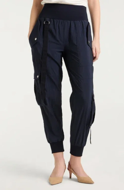 Cinq À Sept Harmony Side Snap Parachute Pants In Blue