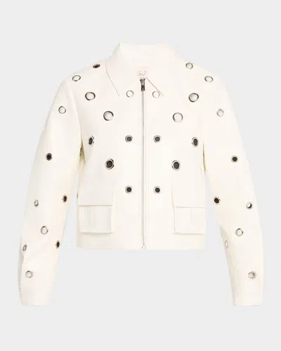 Cinq À Sept Harriet Grommet Jacket In Ivory