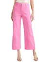 Cinq À Sept Heart Embroidery Cropped Verona Pant In Pink
