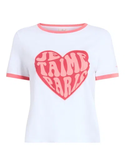 Cinq À Sept Heart Ringer T-shirt In White