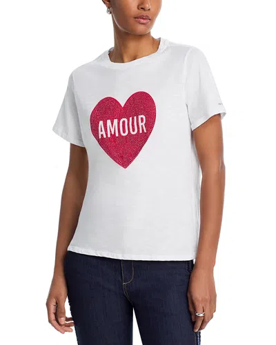 Cinq À Sept Cinq A Sept Heatset Amour Heart Tee In White